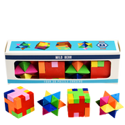 Rex London - 3D Puzzelgummetjes Bruine Beer (set van 4)