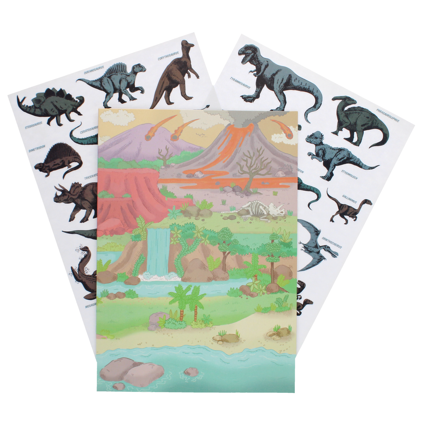 Rex London - Herbruikbare Stickers Prehistorisch Landschap