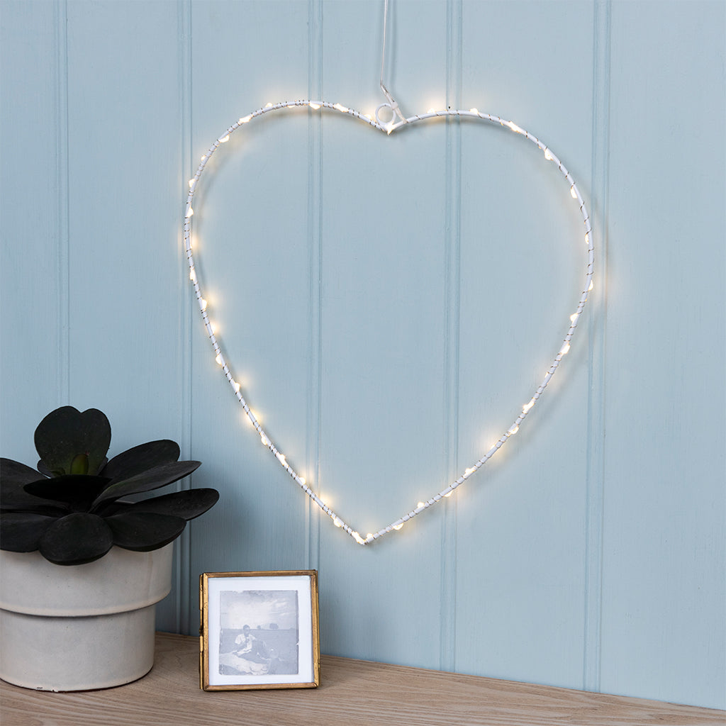 Rex London - Metalen Hart LED Lamp - 30 cm