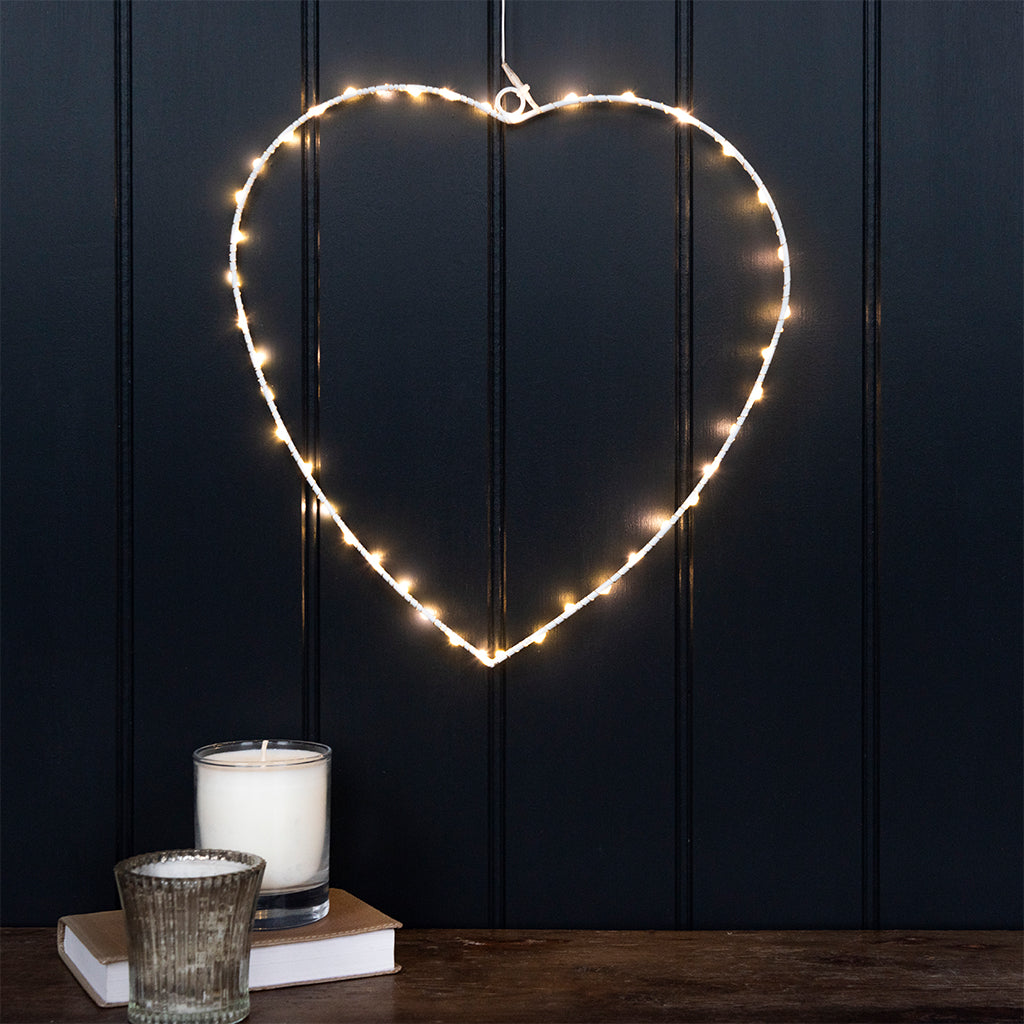 Rex London - Metalen Hart LED Lamp - 30 cm