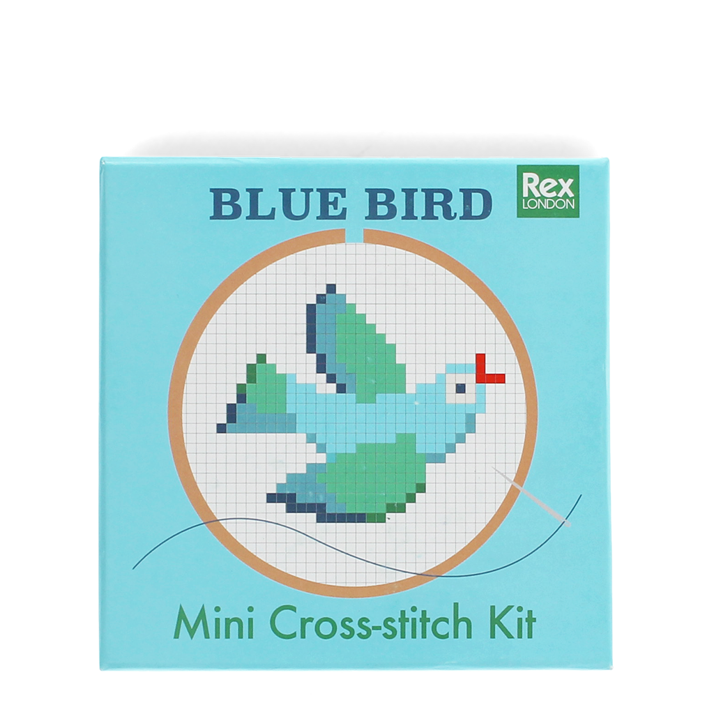 Rex London - Mini Borduursetje Blauwe Vogel