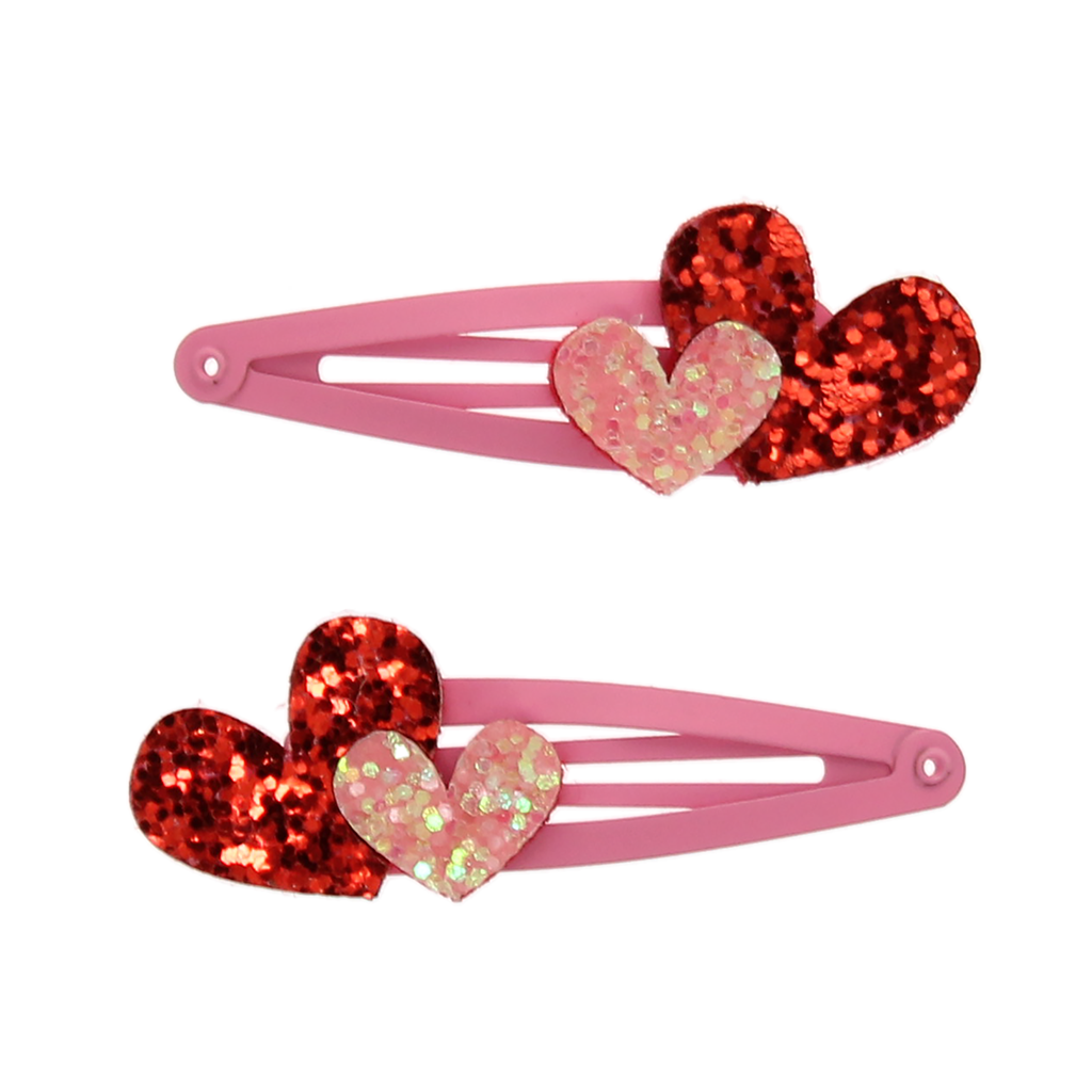 Rex London - Glitter Haarspeldjes Love Hearts (set van 2)