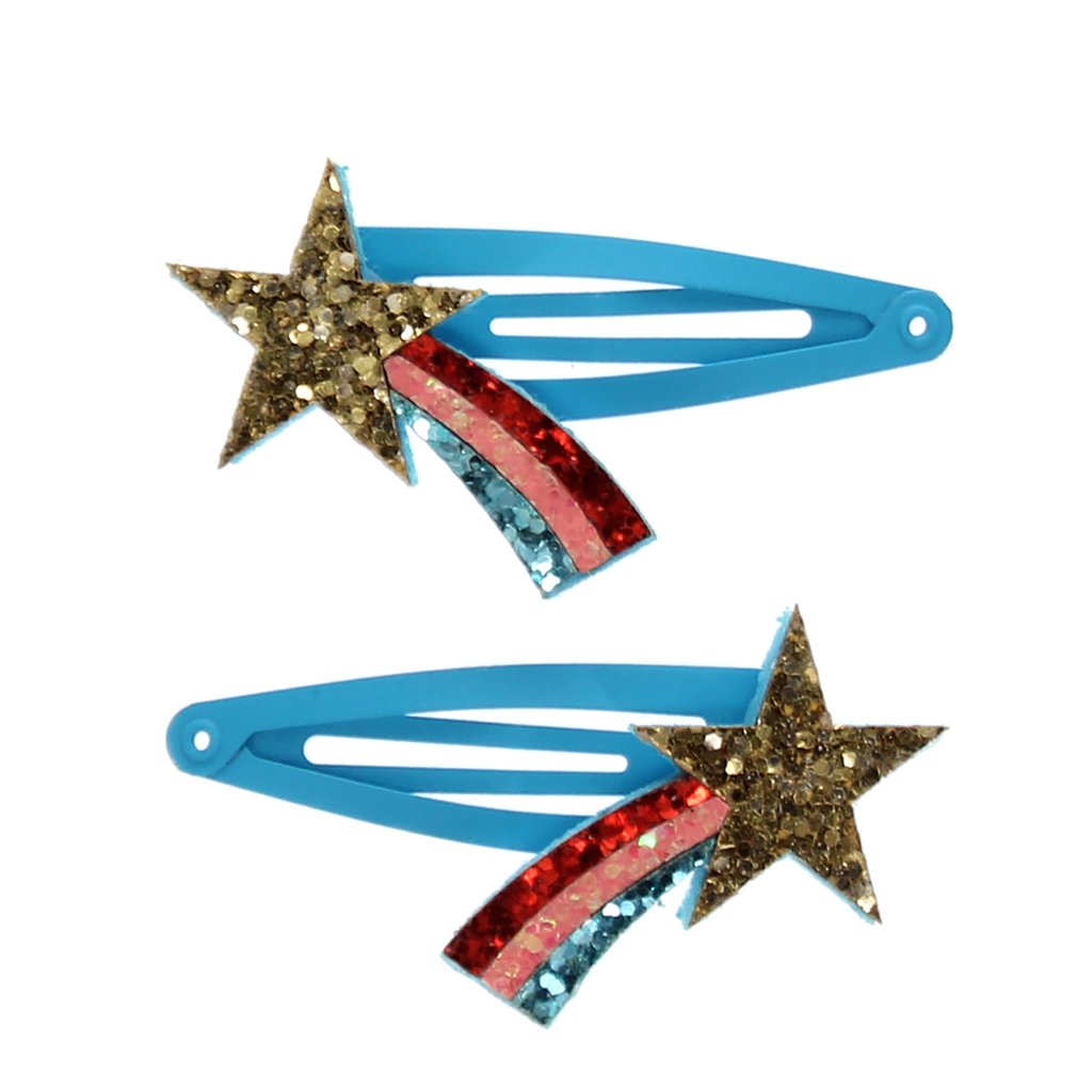Rex London - Glitter haarspeldjes (set van 2) - Vallende ster