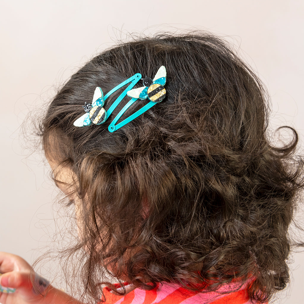 Rex London - Glitter Haarspeldjes Hommel (set van 2)