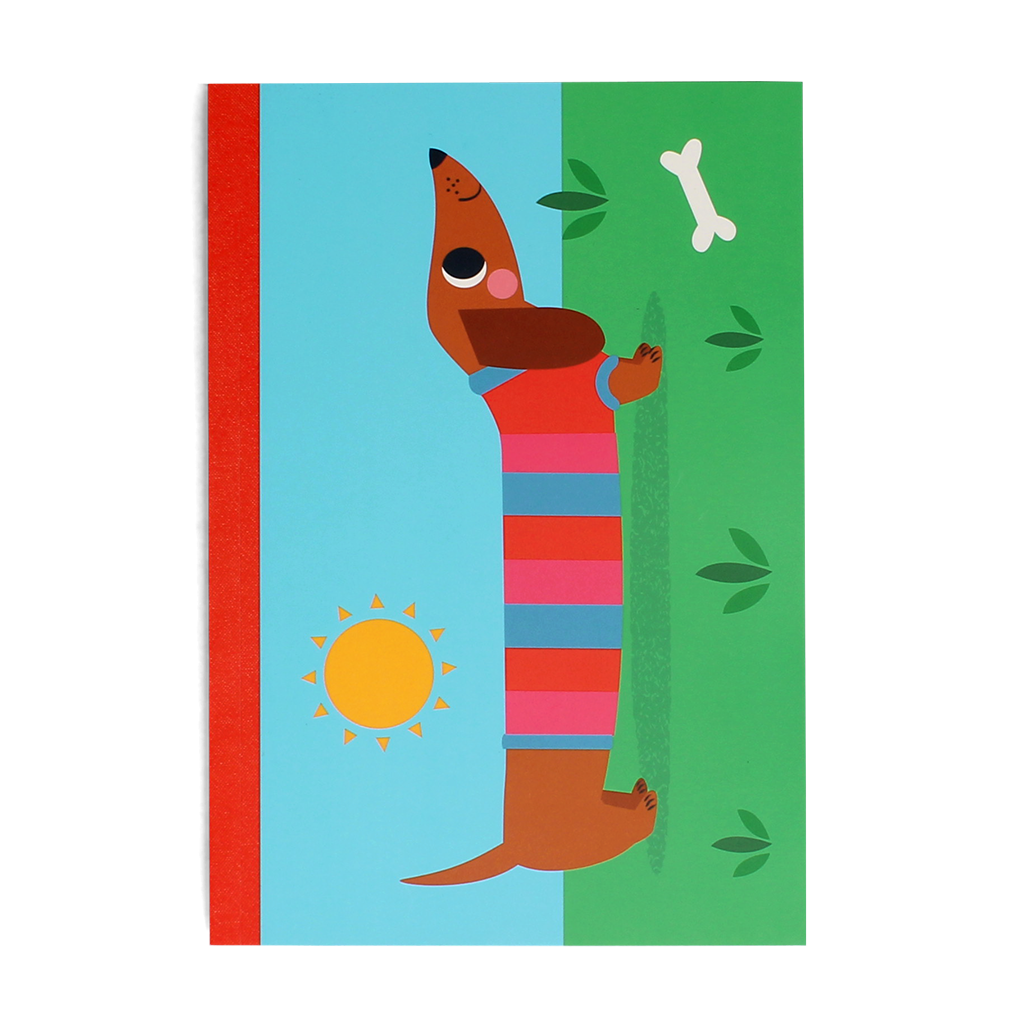Rex London - A5 notitieboek Sunny Sausage Dog