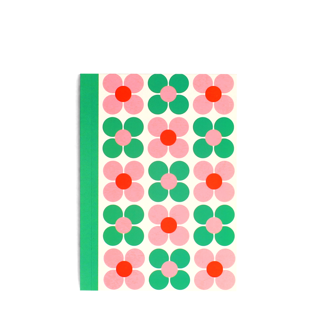 Rex London - A6 Notitieboekje Roze en Groene Bloemen