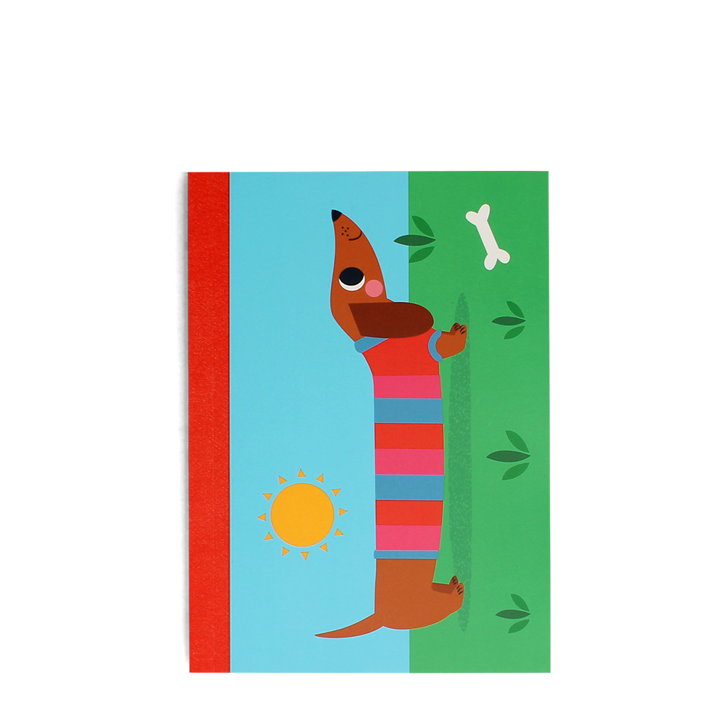 Rex London - A6 notitieboekje Sunny Sausage Dog