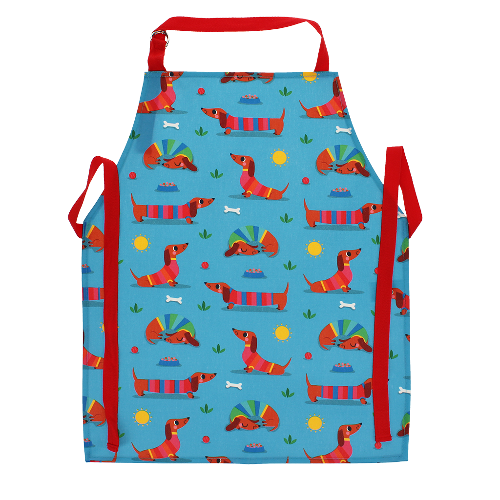 Rex London - Afneembaar Keukenschort Kinderen Sunny Teckel