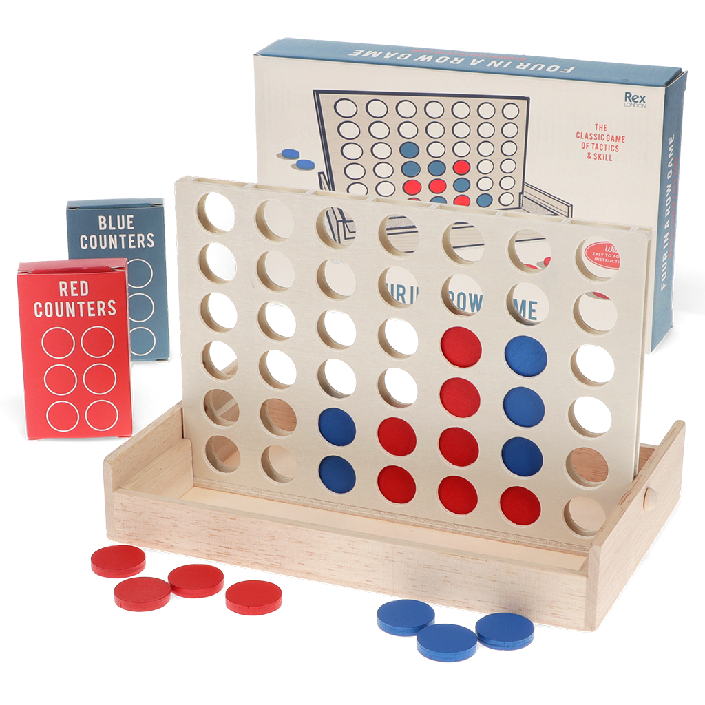 Rex London - Houten Vier Op Een Rij Spel