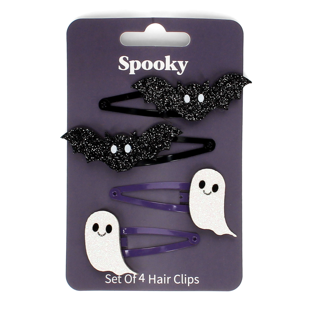 Rex London - Glitter haarspeldjes Spooky (set van 4)