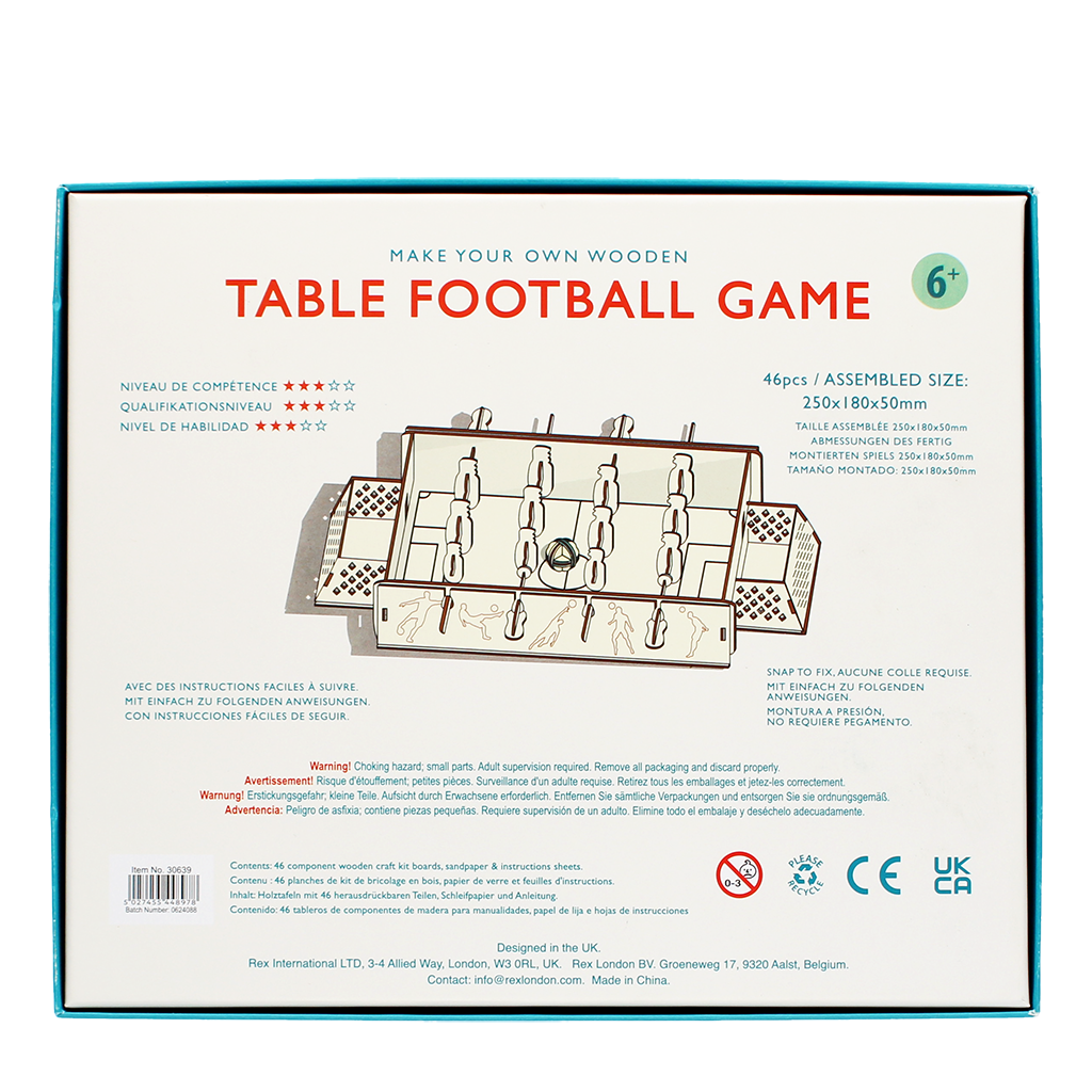 Rex London - Maak je eigen houten tafelvoetbalspel
