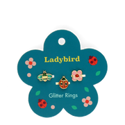 Rex London - Glitterringen set lieveheersbeestje (3 stuks)