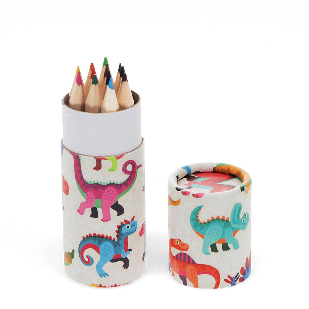 Rex London - Kleurpotloden in Koker Baby Dino's