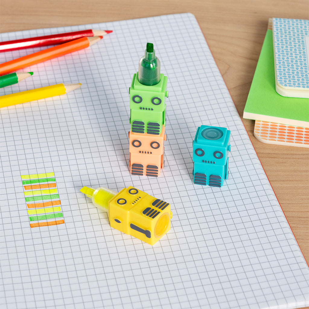 Rex London - Stapelbare Markeerstiften Set Robot