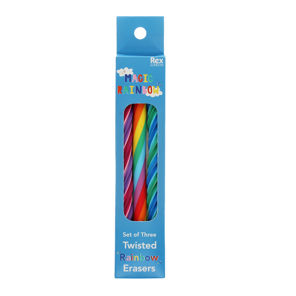 Rex London - Gedraaide regenbooggummen (set van 3)