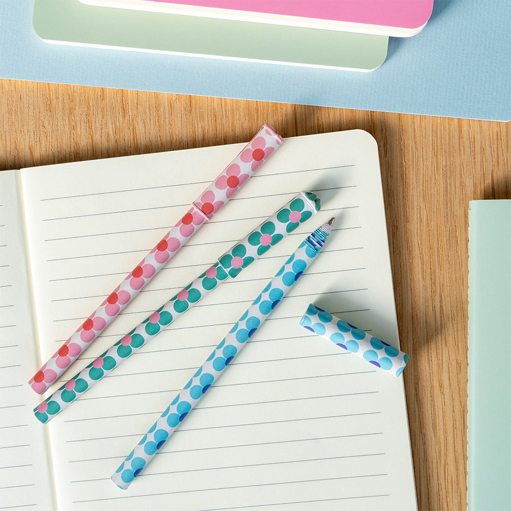 Rex London - Balpennen van papier (set van 3) - Daisy