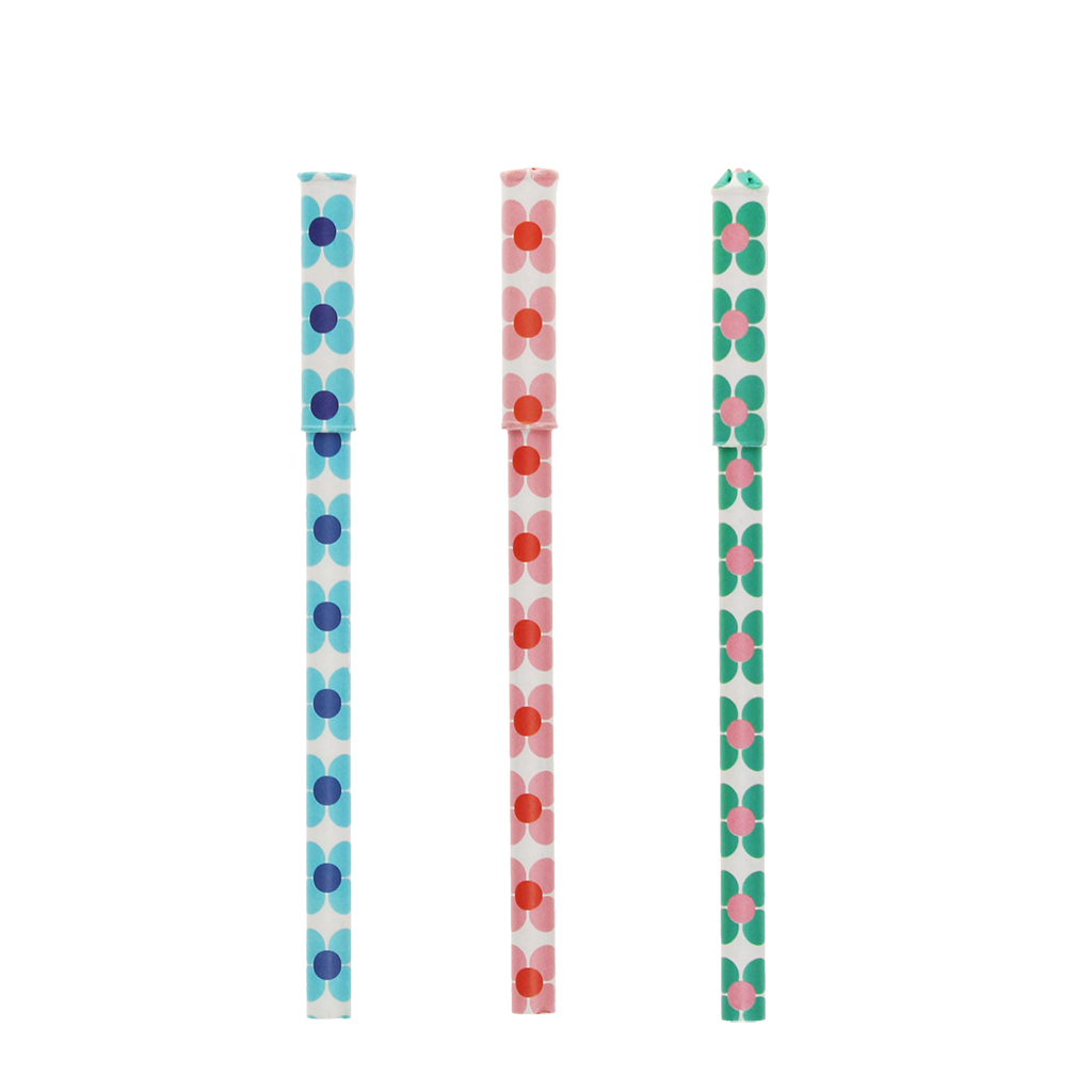Rex London - Balpennen van papier (set van 3) - Daisy