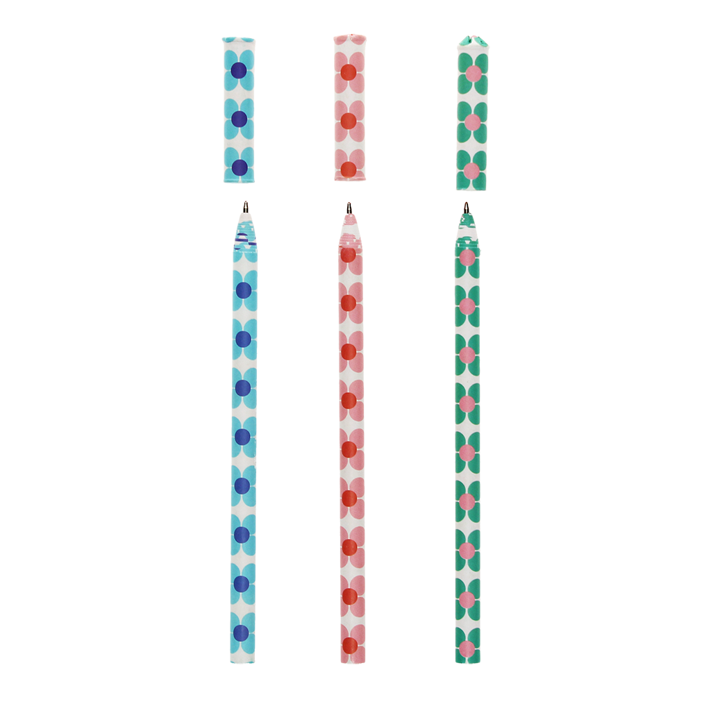 Rex London - Balpennen van papier (set van 3) - Daisy