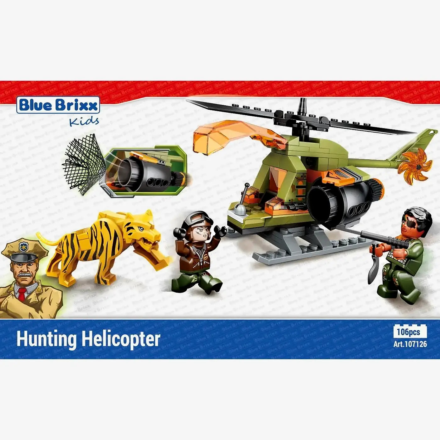 BlueBrixx - Bospolitie Jachthelicopter (106 bouwstenen) 6+ jaar - bouwset