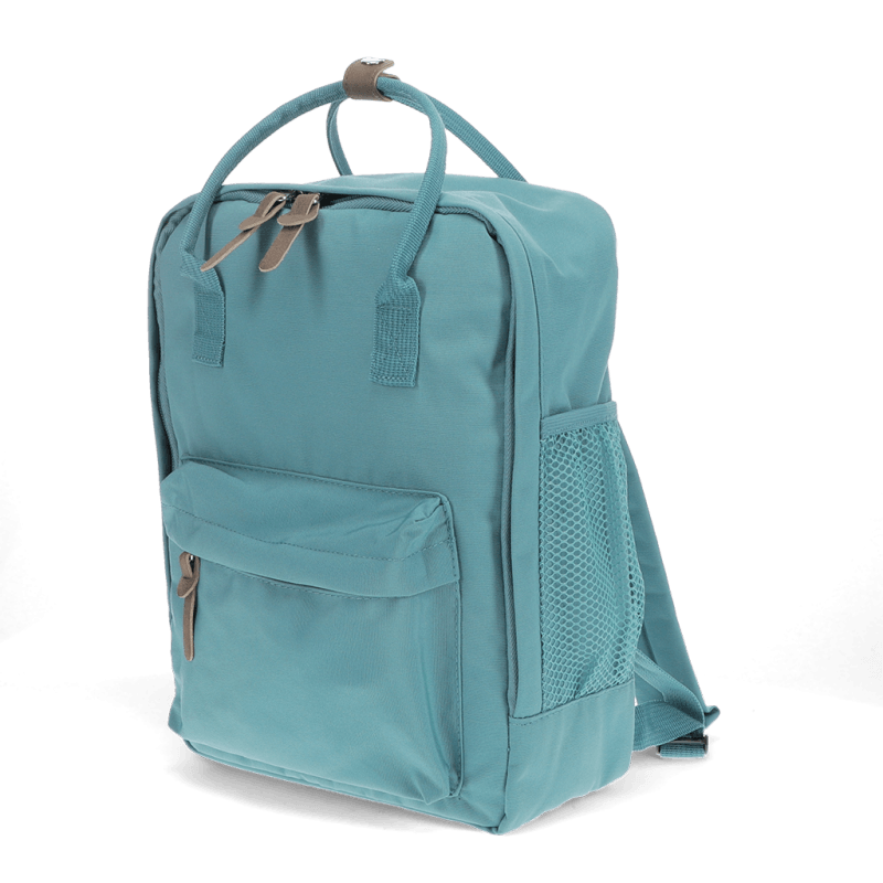 Rex London compacte rugzak blauw zijkant