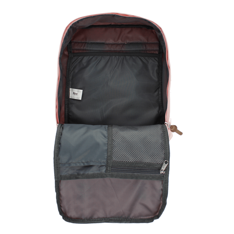 Rex London compacte rugzak roze binnenkant