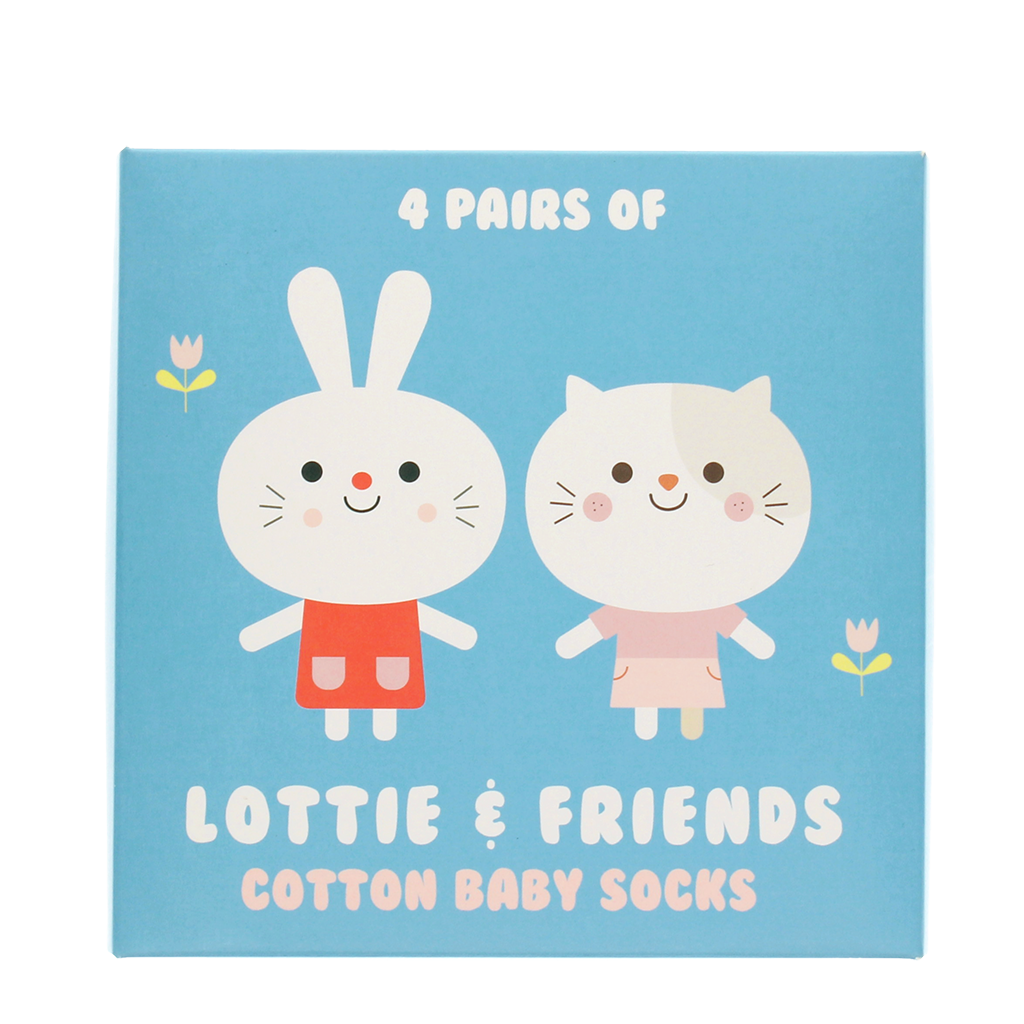 Rex London - Babysokjes (4 paar) - Lottie and Friends