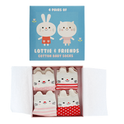 Rex London - Babysokjes (4 paar) - Lottie and Friends