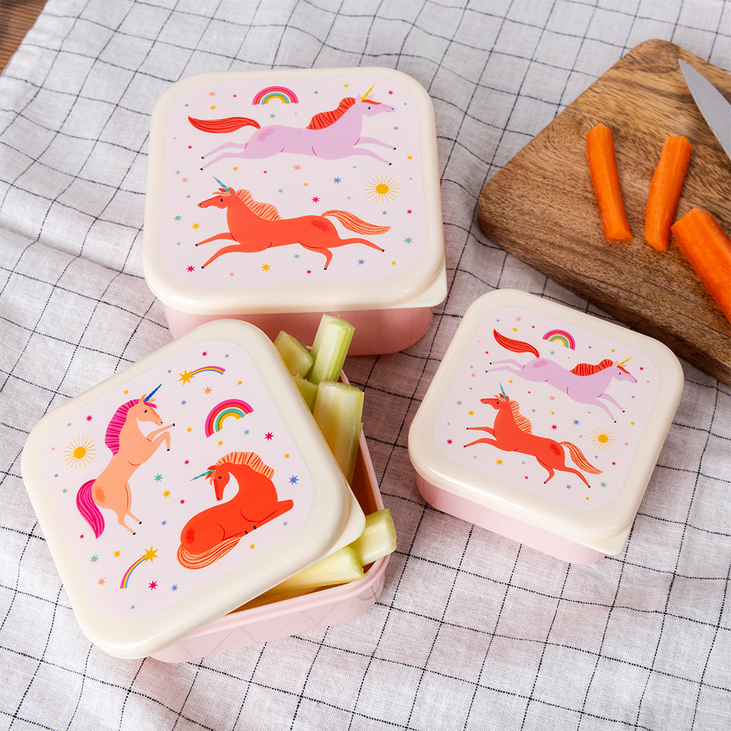 Rex London - Snackdoosjes set Eenhoorn (3 stuks)