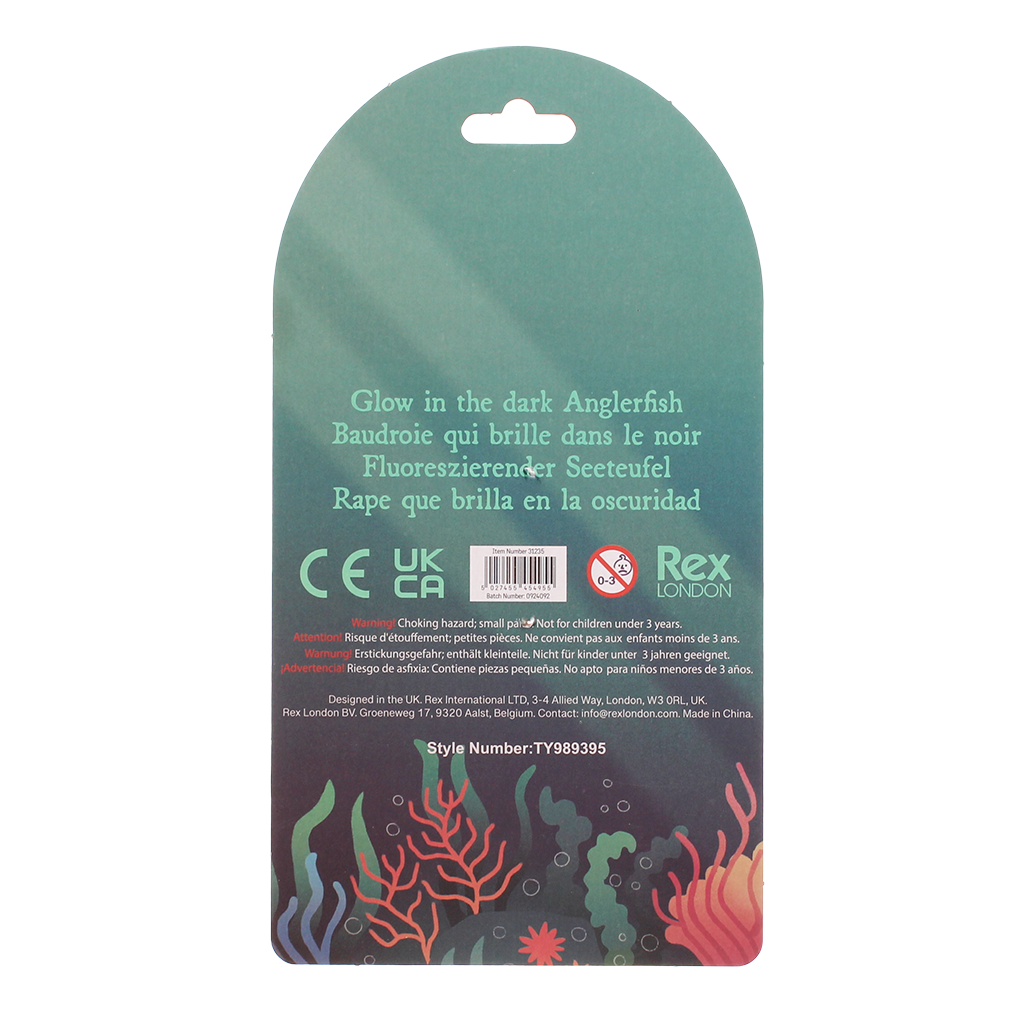 Rex London - Knijpspeelgoed Zeeduivel Glow in the Dark