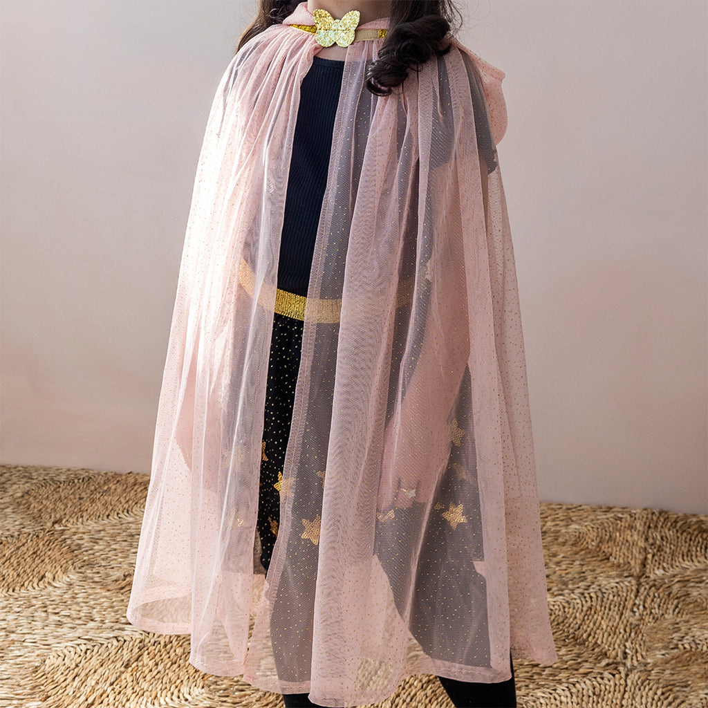 Rex London - Glitter cape kind lichtroze
