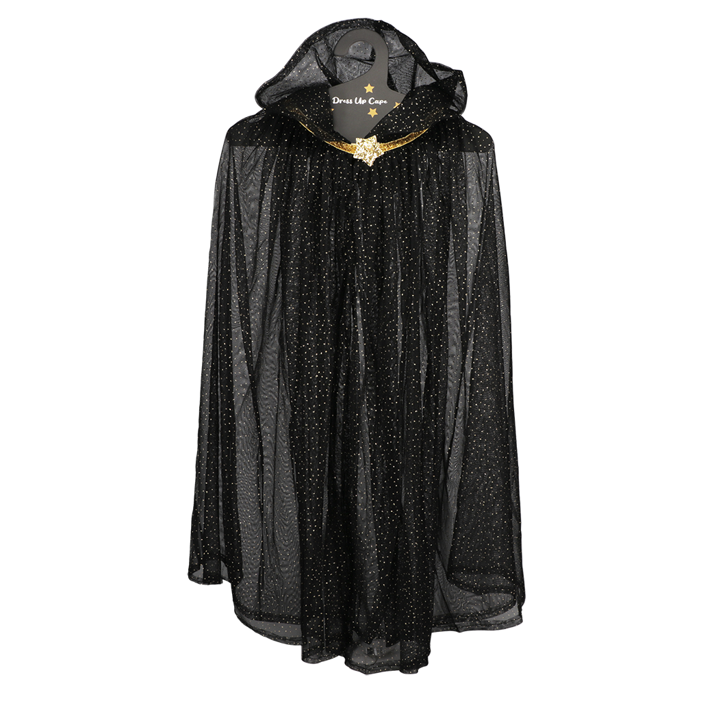Rex London - Kindercape met glitters zwart