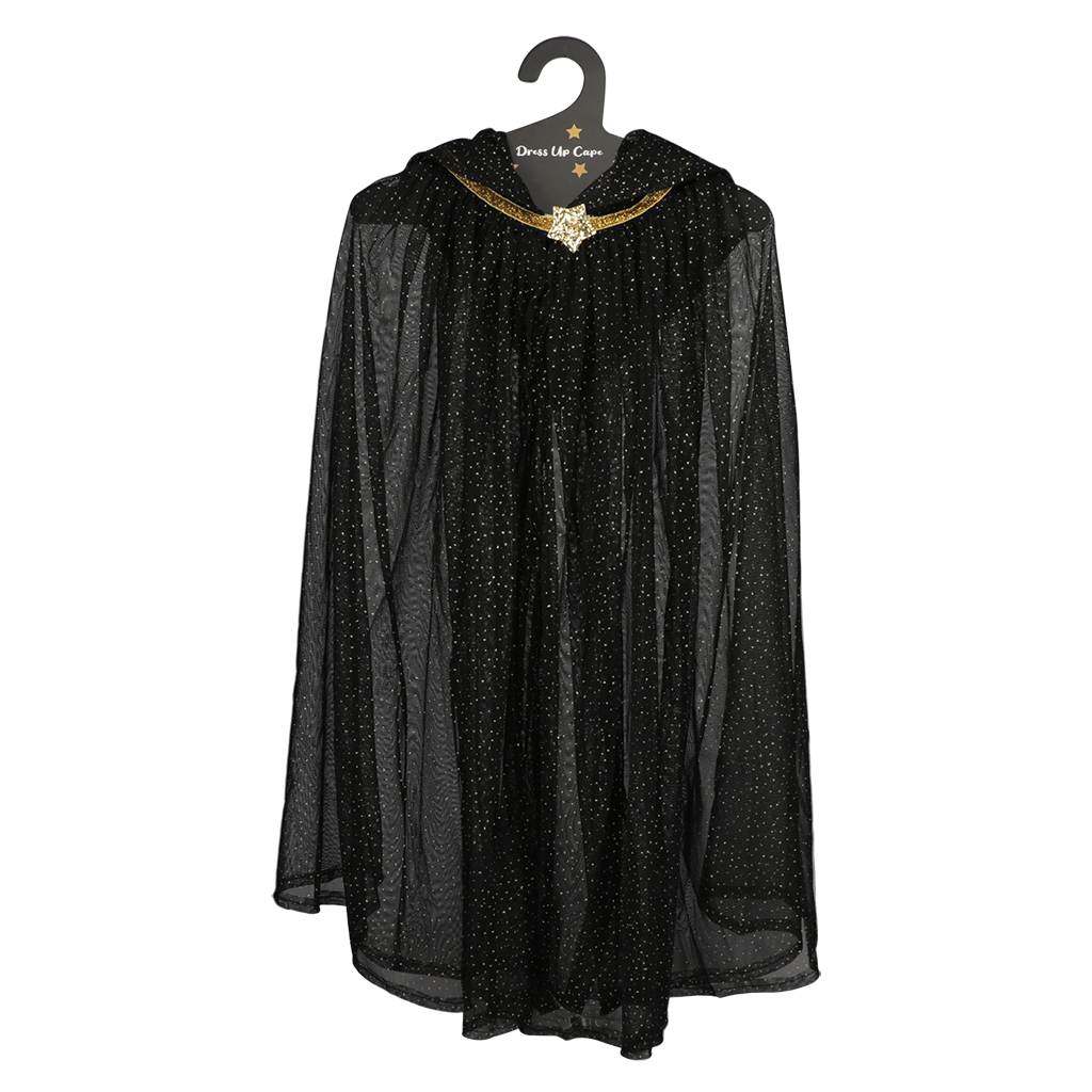 Rex London - Kindercape met glitters zwart
