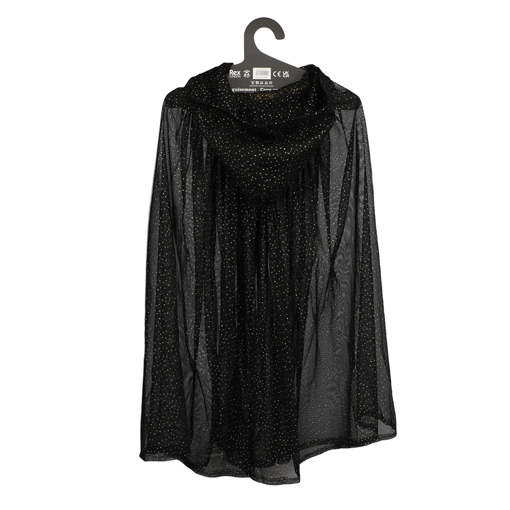 Rex London - Kindercape met glitters zwart