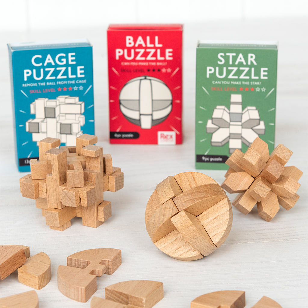 Rex London - Mini houten breinbreker puzzel