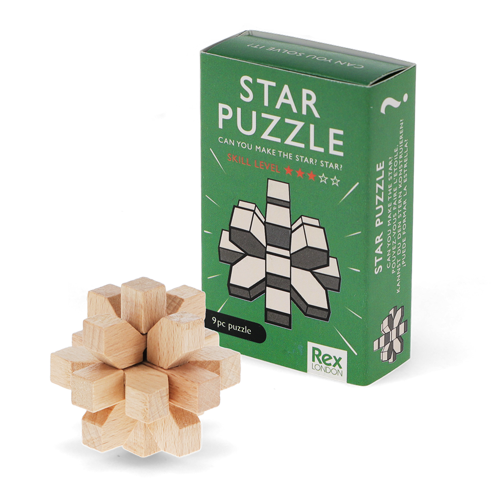 Rex London - Mini houten breinbreker puzzel