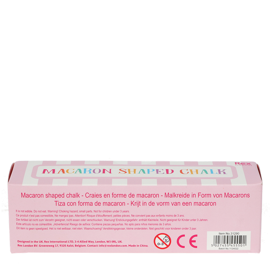 Rex London - Stoepkrijt 6 stuks Macaron
