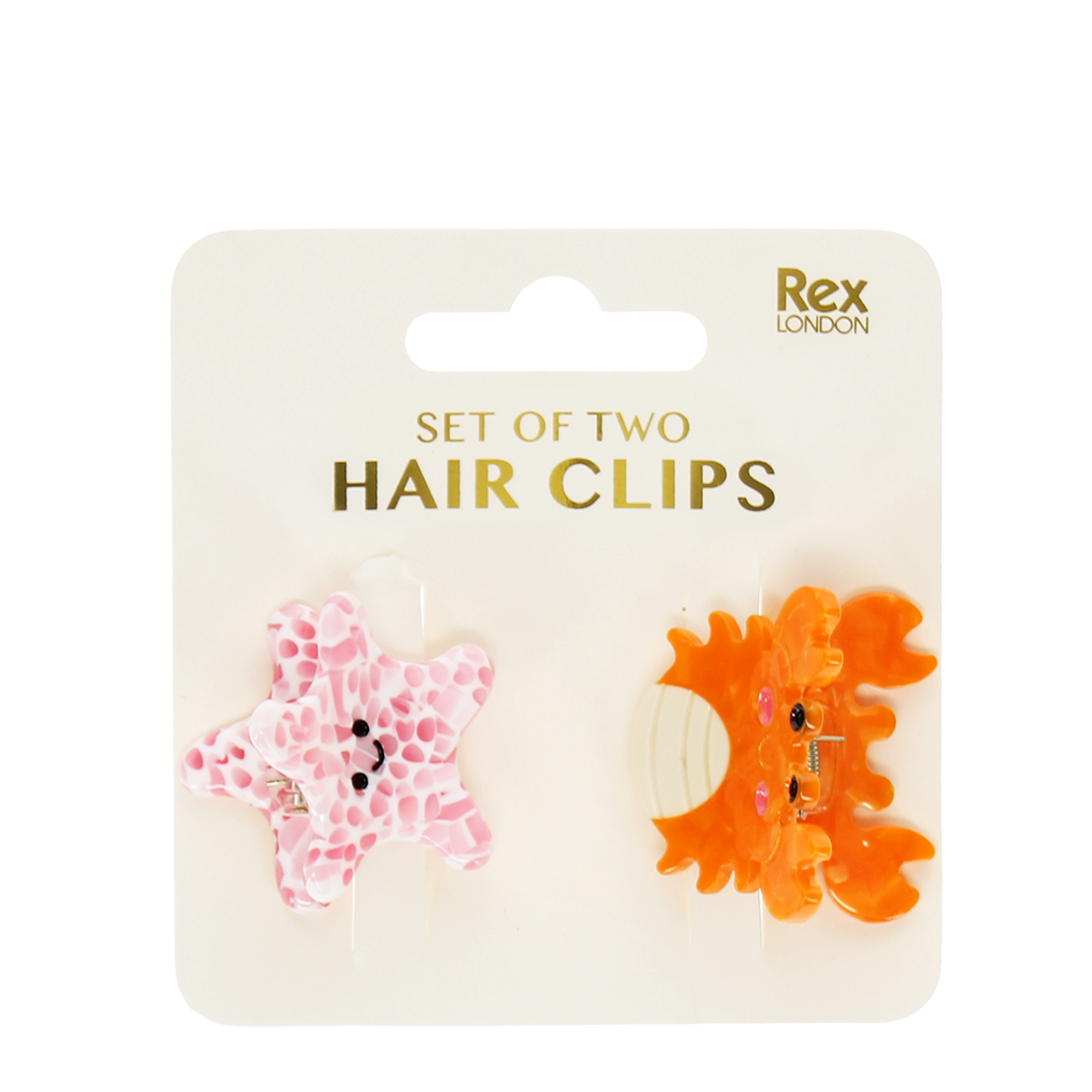 Rex London - Mini haarklauwtjes (set van 2) - Zeedieren