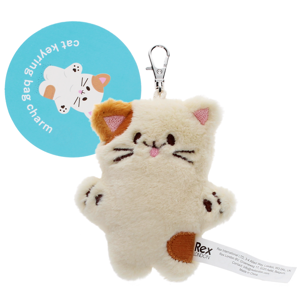 Rex London - Sleutelhanger tashangar pluche kat
