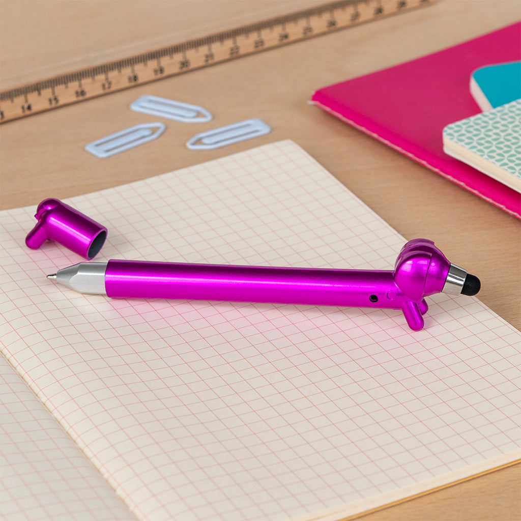 Rex London - Teckel Pen met Stylus - Roze