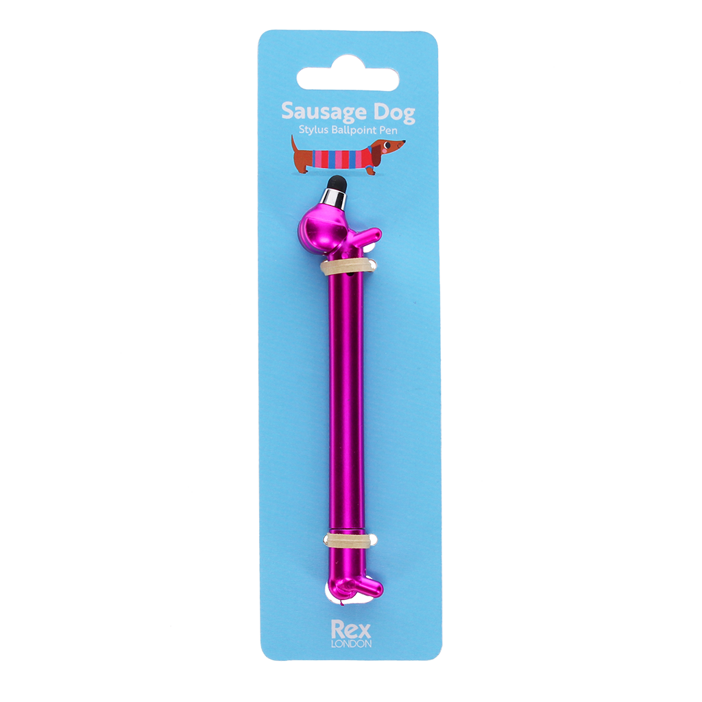 Rex London - Teckel Pen met Stylus - Roze
