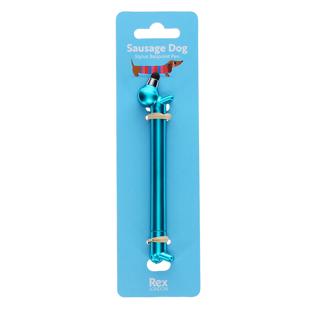 Rex London - Teckelpenvorm Balpen met Stylus - Blauw