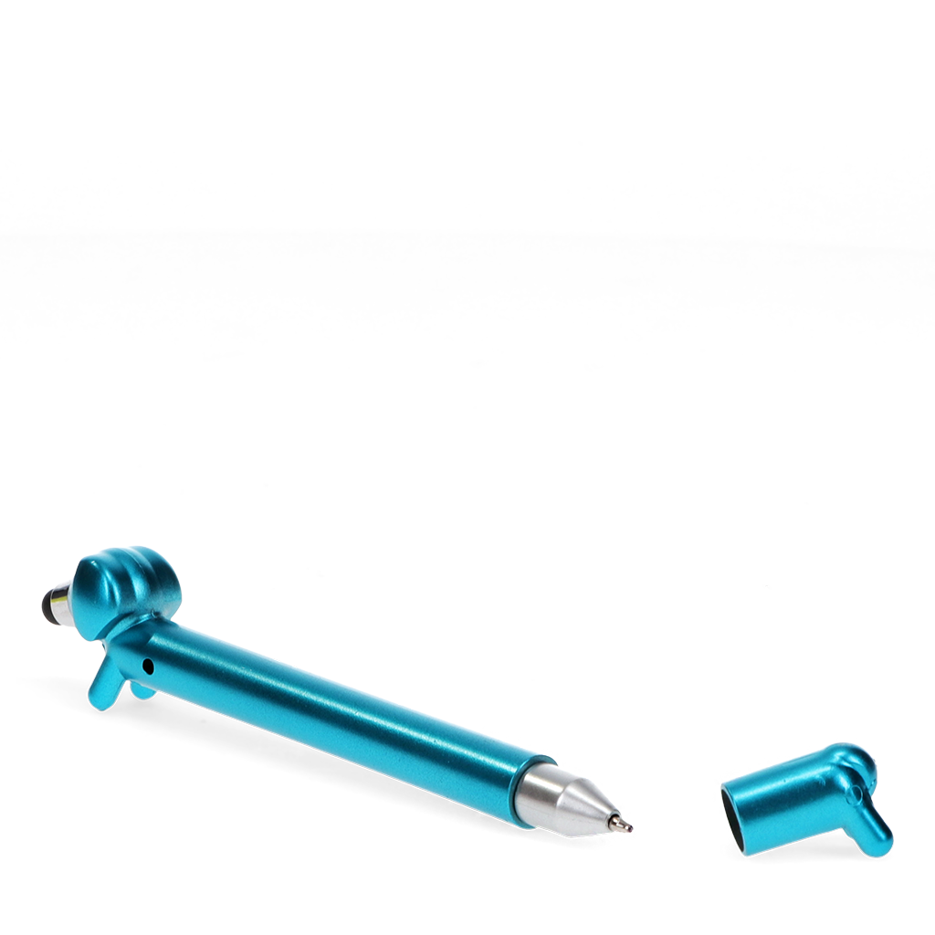 Rex London - Teckelpenvorm Balpen met Stylus - Blauw