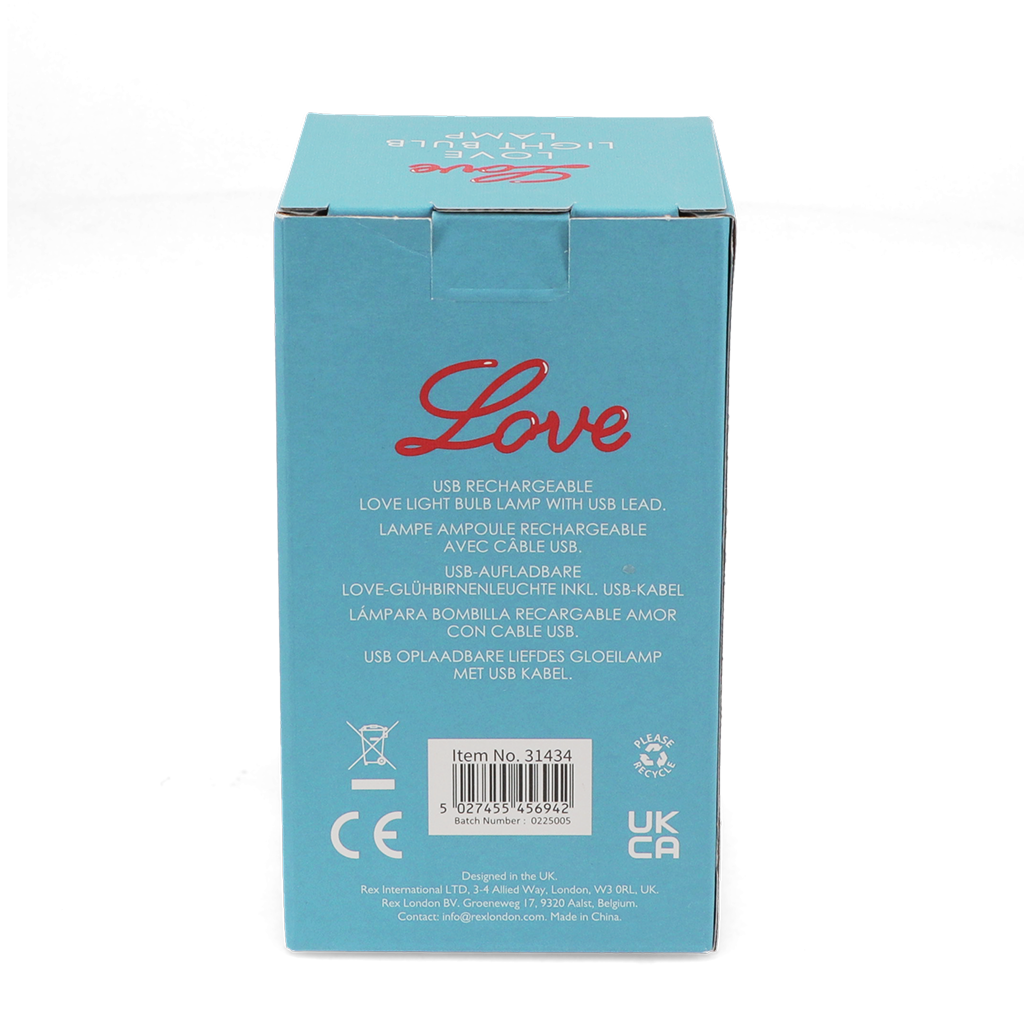 Rex London - USB Oplaadbare Lampje Love