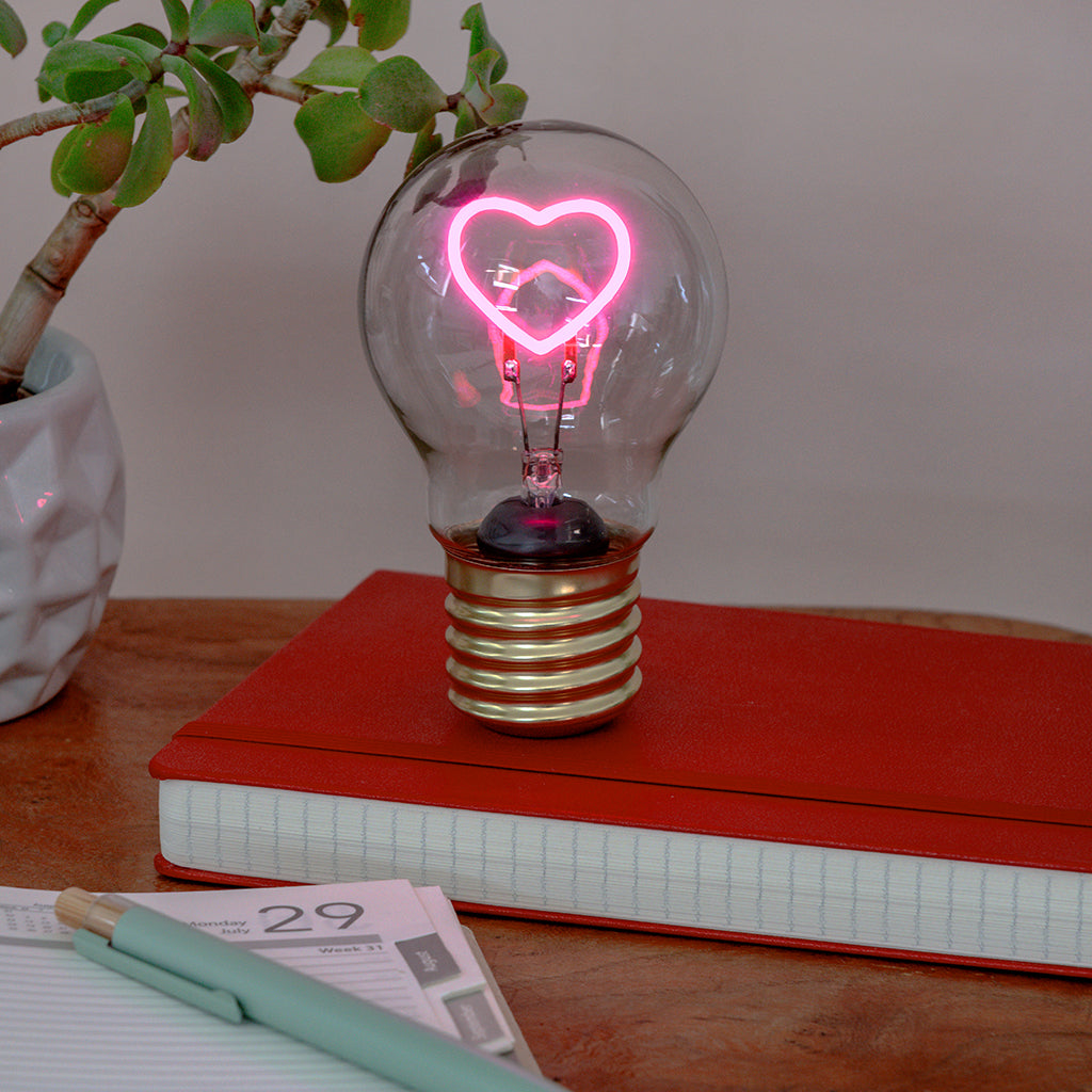 Rex London - USB Oplaadbare Gloeilamp Lamp Hart