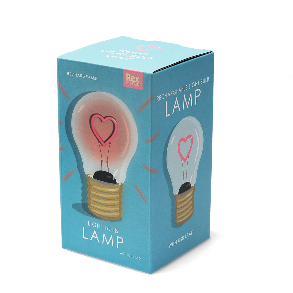 Rex London - USB Oplaadbare Gloeilamp Lamp Hart