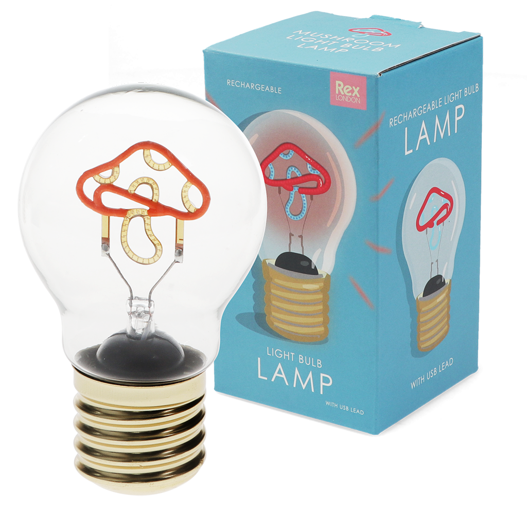 Rex London - USB Oplaadbare Paddenstoel Gloeilamp Lamp