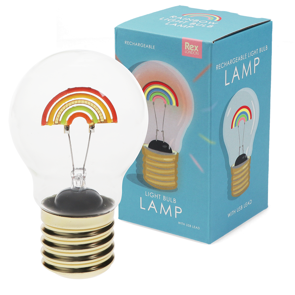 Rex London - USB Oplaadbare Gloeilamp Lamp Rainbow
