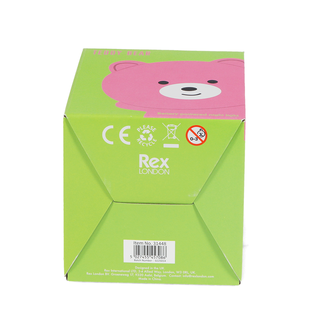 Rex London - Nachtlampje Roze Teddybeer