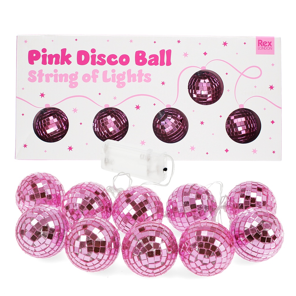 Rex London - LED Lichtslinger Discobal Roze (10 stuks)