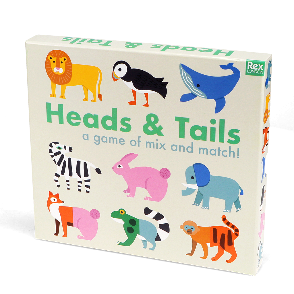Rex London - Kop en staart spel (24 stukjes) Dieren